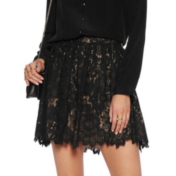 Joie Dresses & Skirts - Joie "Meray Guipure" Black Lace Lined Mini Skirt